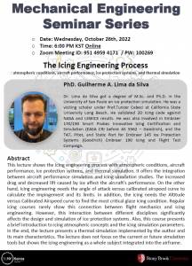 [ME Online Seminar] The Icing Engineering Process @Wednesday, Oct 26, 2022