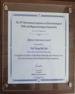 ME Professor, Seungbok Choi, Won The Lifetime Achievement Award at ERMR2023